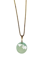 Custom Gold Aquamarine Pendant Necklace by Janesko