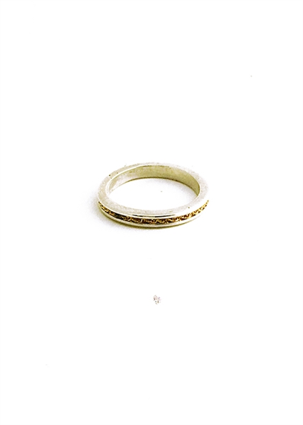 Custom Silver Ring With 14k Gold Chain