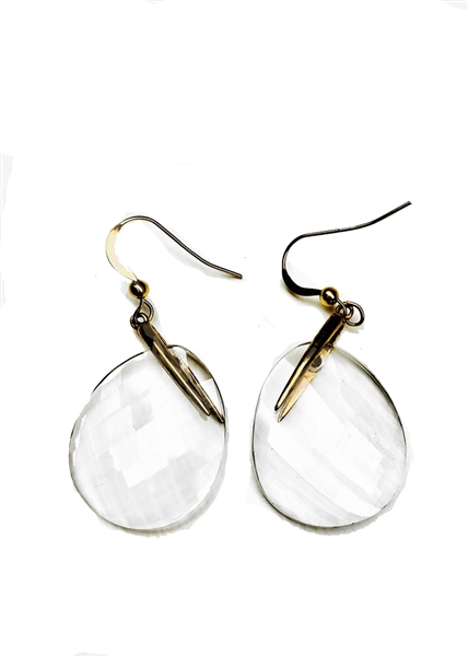 Custom Hook Earrings With Crystal Drops