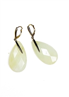 Custom Tong Earrings With Jade Stones