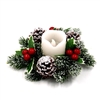 Holiday Candle Holder Garland Centerpiece - 6 inches - ALEKO