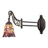 ELK Mix-N-Match 1 Light Swingarm In Bronze And Multicolor Glass - 079-TB-17
