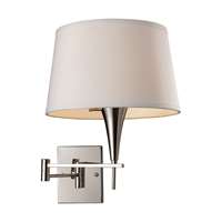 ELK Swingarms 1 Light Swingarm Sconce In Polished Chrome And Off White - 10108/1