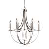 ELK Dione 6 Light Chandelier In Polished Nickel - 10121/6