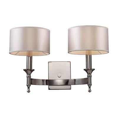 ELK Pembroke 2 Light Wall Sconce In Polished Nickel - 10122/2