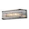 ELK Braxton 2 Light Vanity In Polished Nickel And Ribbed Glass Rods - 10126/2