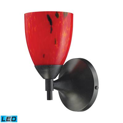 ELK Celina 1 Light LED Sconce In Dark Rust And Fire Red - 10150/1DR-FR-LED