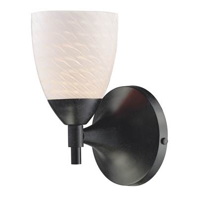 ELK Celina 1 Light Sconce In Dark Rust And White Swirl Glass - 10150/1DR-WS