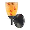 ELK Celina 1 Light Sconce In Dark Rust And Yellow Glass - 10150/1DR-YW