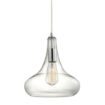 ELK Orbital 1 Light Pendant In Polished Chrome And Clear Glass - 10422/1