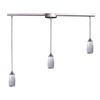 ELK Lighting Milan 3 Light Pendant In Satin Nickel And Snow White Glass - 110-3L-SW