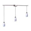 ELK Lighting Milan 3 Light Pendant In Satin Nickel And Simply White Glass - 110-3L-WH