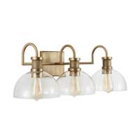 Capital Lighting 3-Light Vanity Light - Aged Brass - 139133AD-497