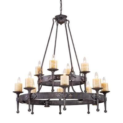 ELK Cambridge 16 Light Chandelier In Moonlit Rust - 14006/8+4+4