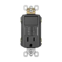 Legrand Radiant Single-Pole Switch with Test GFCI Outlet - Black - 1597SWTTRBKCCD4