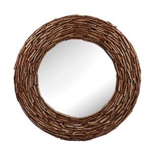 Round Twig Mirror