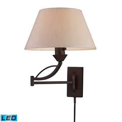 ELK Elysburg 1 Light LED Swingarm Sconce In Aged Bronze - 17026/1-LED