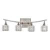 ELK Matrix 4 Light Vanity In Satin Nickel And Clear Glass - 17132/4