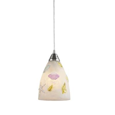 ELK Seashore 1 Light LED Pendant In Satin Nickel And Hand Painted Glass - 20000/1-LED