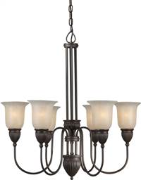 Forte Lighting 6LT Chandelier in Antique Bronze 2352-06-32