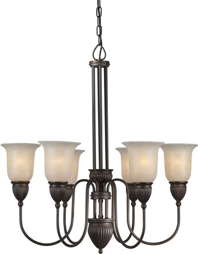 Forte Lighting 6LT Chandelier in Antique Bronze 2352-06-32