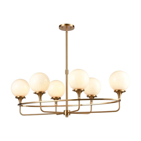 Elk Beverly Hills 6-Light Island Light - Satin Brass - 30147/6