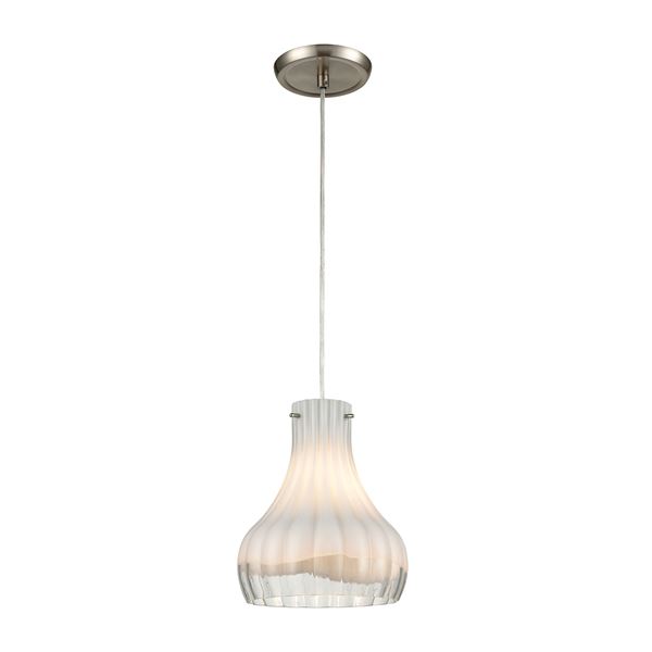 Elk Coastal Scallop 1-Light Mini Pendant - Satin Nickel - 30150/1