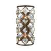 ELK Armand 2 Light Wall Sconce In Weathered Bronze With Champagne Plated Crystal - 31091/2