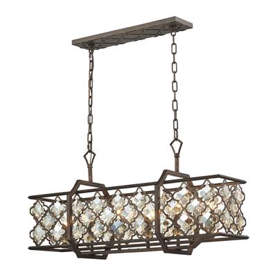 ELK Armand 6 Light Island In Weathered Bronze - 31098/6