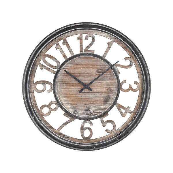Elk Home Strayhorn Clock - Salvaged Grey Oak - 3116-039