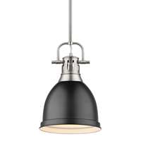 Golden Duncan Small Pendant with Rod - Pewter - 3604-S PW-BLK