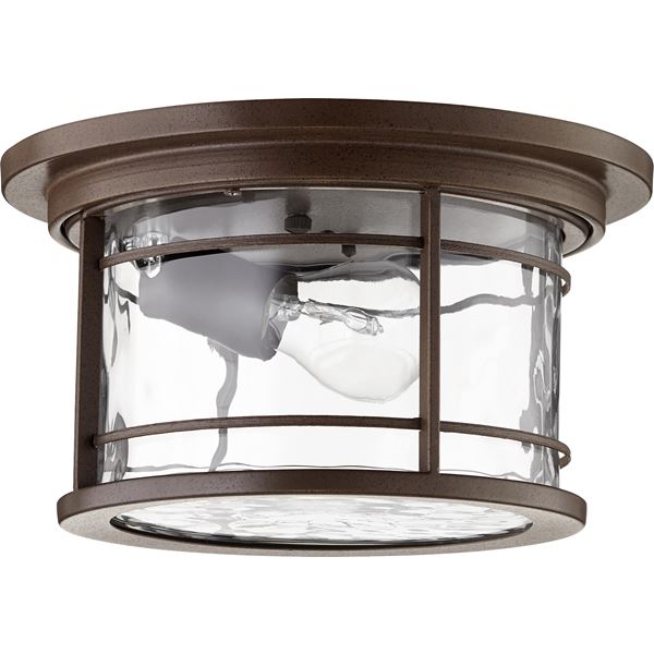 Larson 11" Clear Outdoor Flushmount