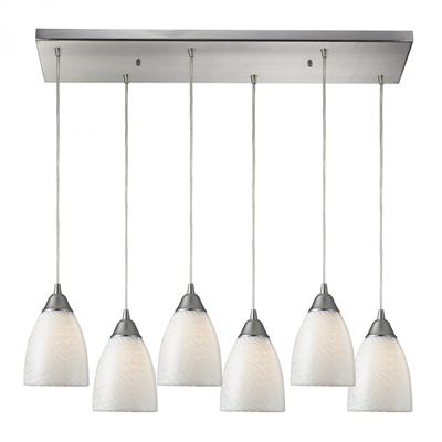 ELK Lighting Arco Baleno 6 Light Pendant In Satin Nickel - 416-6RC-WS