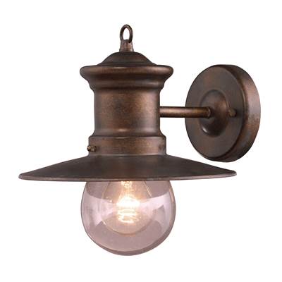 ELK Maritime 1 Light Outdoor Wall Sconce In Hazlenut Bronze - 42005/1