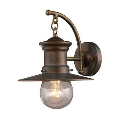 ELK Maritime 1 Light Outdoor Wall Sconce In Hazlenut Bronze - 42006/1