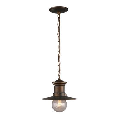 ELK Maritime 1 Light Outdoor Pendant In Hazlenut Bronze - 42007/1