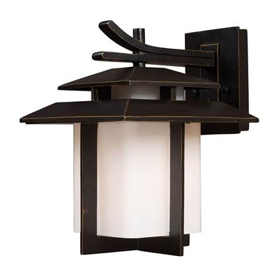 ELK Kanso 1 Light Outdoor Sconce In Hazlenut Bronze - 42171/1