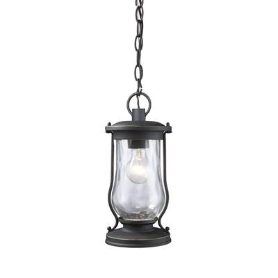 ELK Farmstead 1 Light Outdoor Pendant In Matte Black - 43017/1