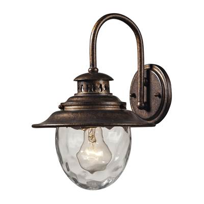 ELK Searsport 1 Light Outdoor Wall Sconce In Regal Bronze - 45030/1