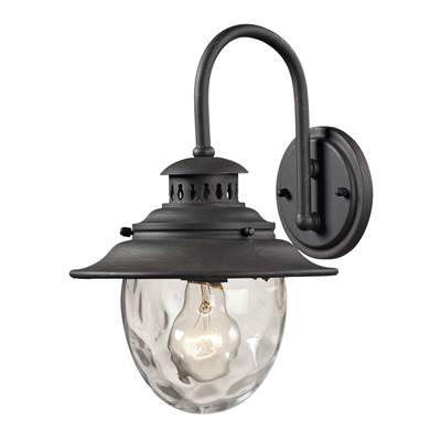 ELK Searsport 1 light Outdoor Sconce In Weathered Charcoal - 45040/1