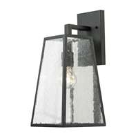 ELK Meditterano 1 Light Outdoor Sconce In Textured Matte Black - 45091/1