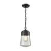 ELK Mullen Gate 1 Light Outdoor Pendant In Oil Rubbed Bronze With Clear Glass - 45118/1