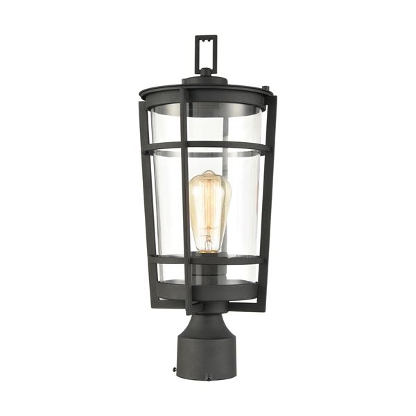 Elk Crofton 1-Light Outdoor Post Mount - Charcoal - 45494/1