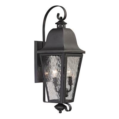 ELK Forged Brookridge 2 Light Outdoor Sconce In Charcoal - 47101/2