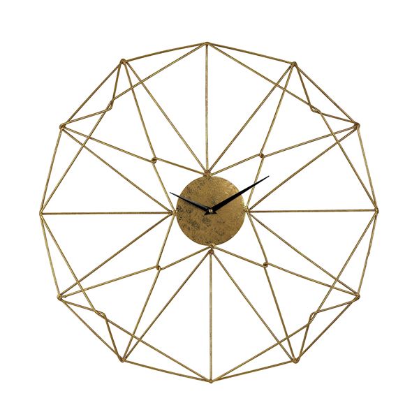 Elk Angular Wirework Wall Clock - Gold - 51-029