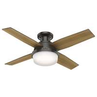 44" Low Profile Ceiling Fan w/LED Light
