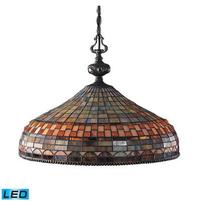 ELK Jewelstone 3 Light LED Chandelier In Classic Bronze - 611-CB-LED