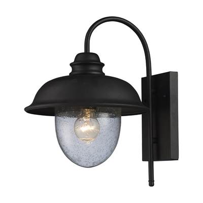 ELK Streetside Cafe 1 Light Outdoor Wall Sconce In Matte Black - 62000-1