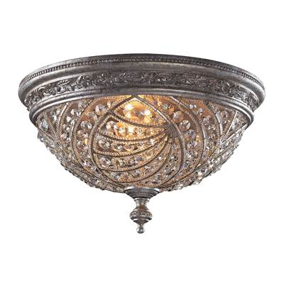 ELK Renaissance 4 Light Flushmount In Sunset Silver - 6232/4