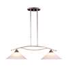 ELK Elysburg 2 Light Island In Satin Nickel And White Glass - 6501/2